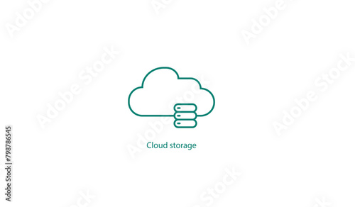 Cloud Storage Vector Icon Illustration Design