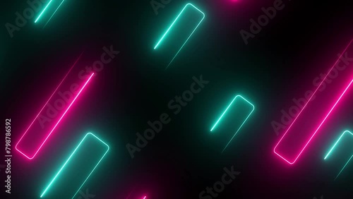 Neon glow in the style of the popular social network TikTok. For use in slideshows, social media posts, live broadcasts, short films, videos, video clips, advertising, presentations and animations