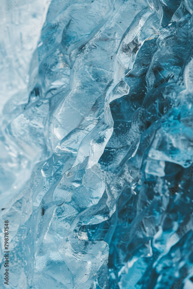Textured surface of an iceberg, showcasing its rugged edges and icy formations. Iceberg textures offer a crisp and invigorating backdrop Textured surface of an iceberg, showcasing its rugged edges and icy formations. Iceberg textures offer a crisp and invigorating backdrop