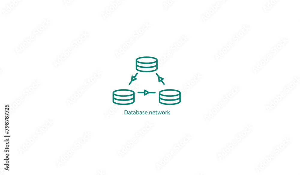 Dataset Network Vector Icon Illustration Dataset Network Vector Icon Illustration