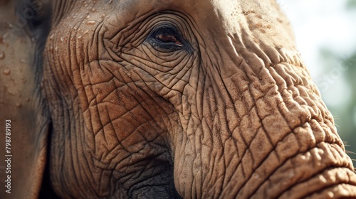 very close up of elephant skin copy space 3D UHD WALLPAPER © Aqib