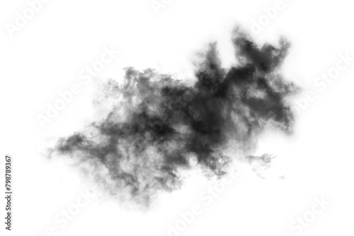 Textured Smoke,Abstract black,isolated on white background