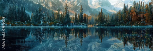 lake western range alpine forest