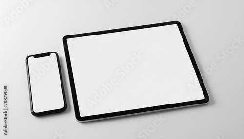 Mockup Template for Different Screen Sizes - Monitor, Tablet and Phone - Application Design, Web Design and User Interface Design - Asset for Presentation of Graphic Design and Portfolio