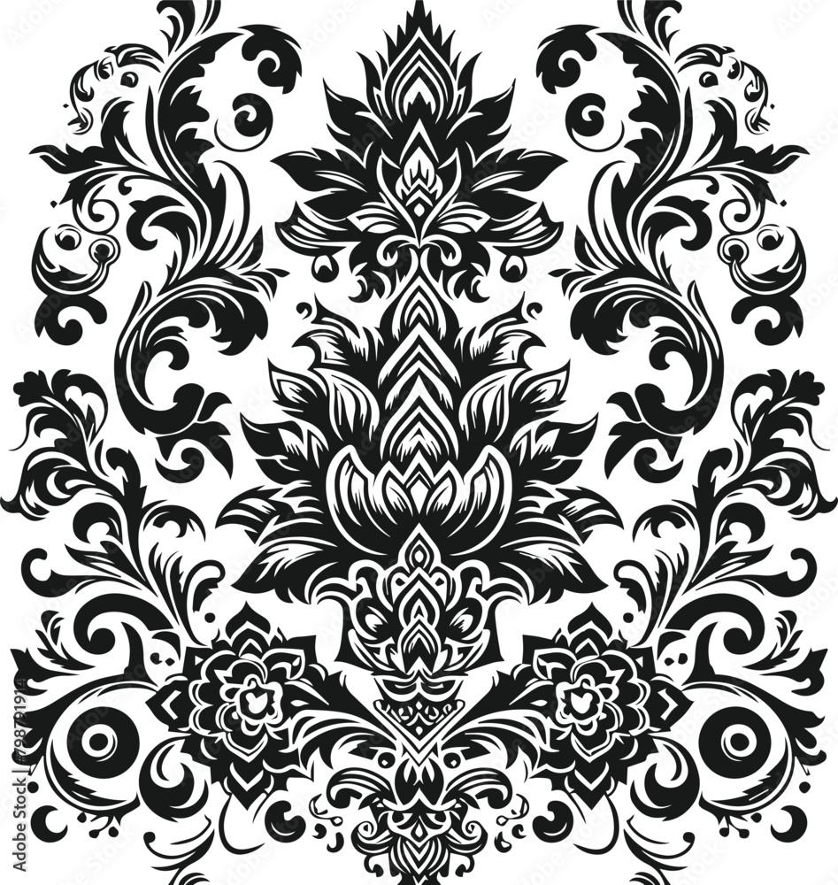 Vector decorative elegant vector seamless pattern design with white background