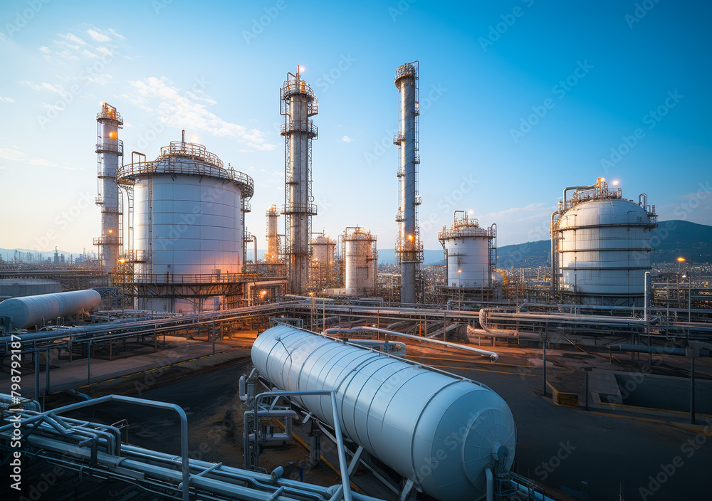 Massive LNG Storage Tank Complex - Modern Energy Infrastructure, Liquified Natural Gas Facility Massive LNG Storage Tank Complex - Modern Energy Infrastructure, Liquified Natural Gas Facility