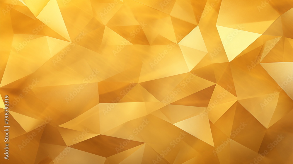 Gold background or texture and gradients shadow. Geometric triangular triangles paper layers. Abstract background illustration