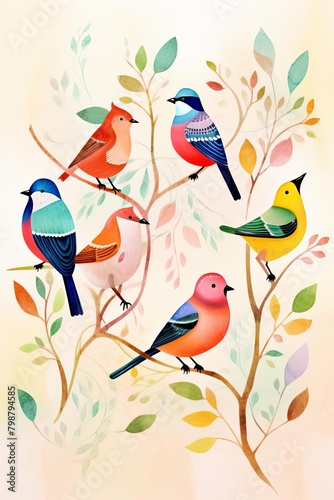 birds, vibrant birds © nattapon
