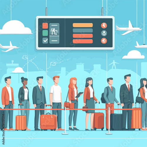 queue at the airport baggage area