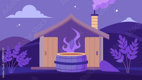 With the help of a diffuser the sauna is filled with the subtle calming scent of lavender promoting a peaceful and tranquil atmosphere..