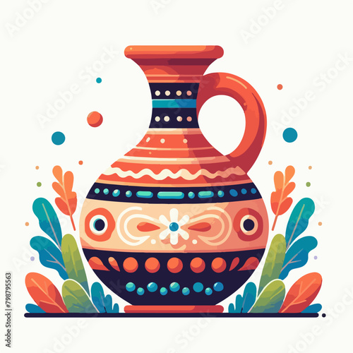 Medieval symbols of Ancient Roman Empire vases pot
