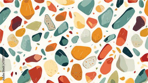 Decorative terrazzo texture. Seamless pattern with