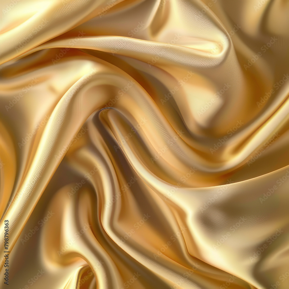 Fototapeta premium Light pale brown yellow silk satin. Gradient. Dusty gold color. Golden luxury elegant beauty premium abstract background. Shiny, shimmer. Curtain. Drapery. Fabric, cloth texture. Christmas, birthday. 