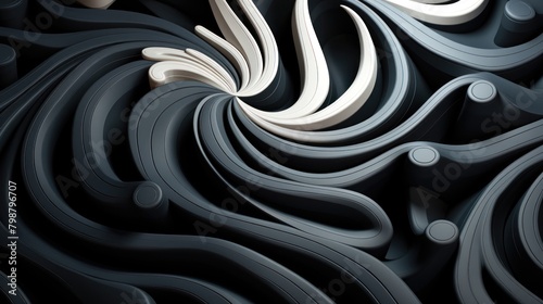 Modern Baroque backdrop swirls pattern. Elegant stucco texture abstract background design.