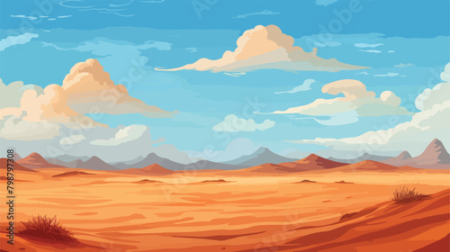Desert sand dunes and sky background. Dry nature la