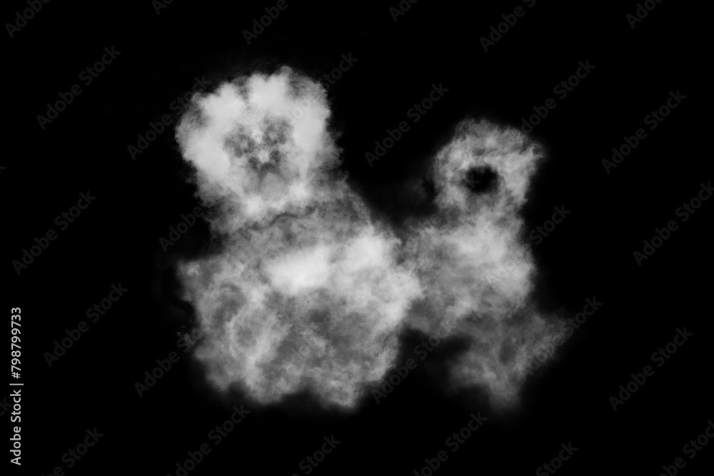 Textured cloud,Abstract black,isolated on black background Textured cloud,Abstract black,isolated on black background