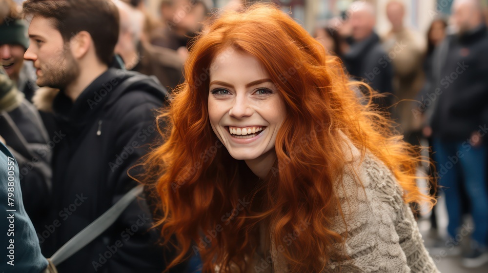 Fototapeta premium young white woman captivated by the energy UHD WALLPAPER