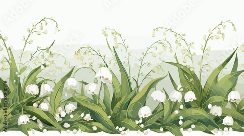Beautiful horizontal floral backdrop decorated with