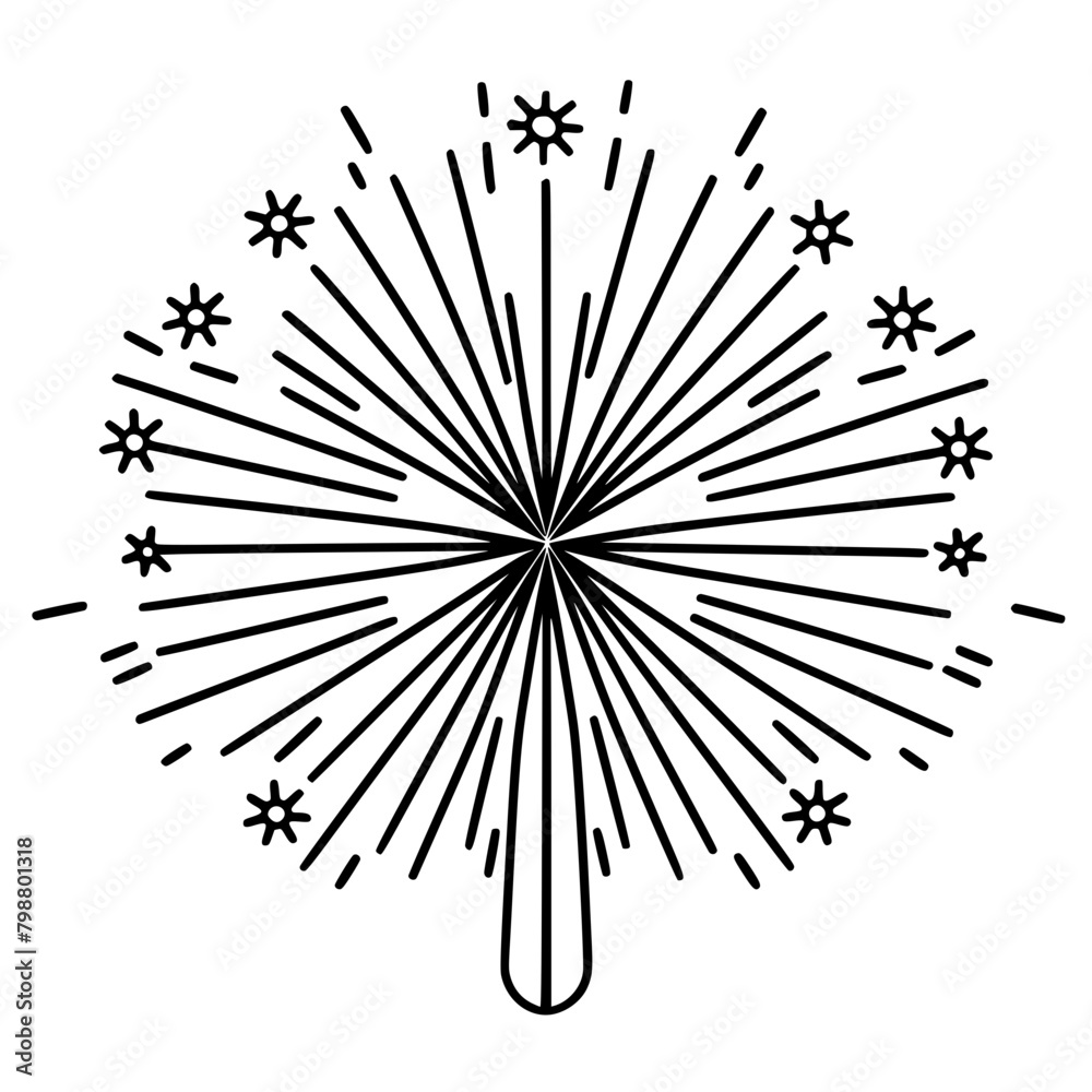 Obraz premium Firework icon, celebration icon, spark icon, party icon, anniversary icon, birthday icon, carnival icon, celebrate icon, festival icon, Christmas icon, event icon, explosion icon, sparkle icon