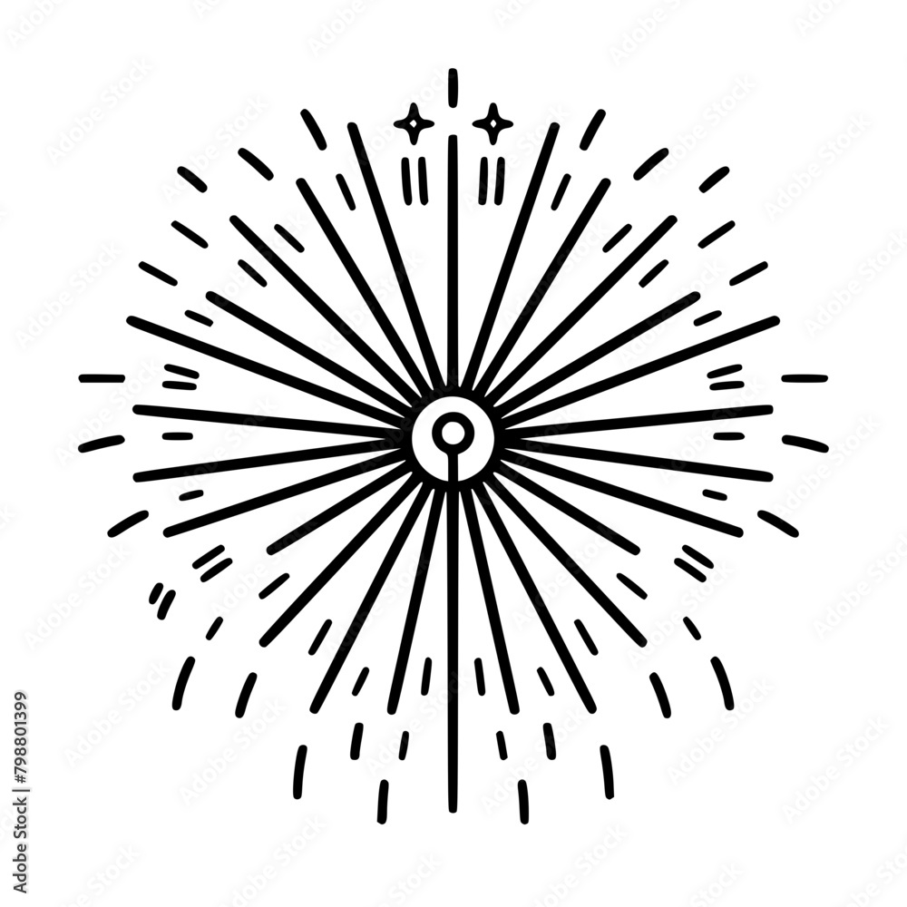 Obraz premium Firework icon, celebration icon, spark icon, party icon, anniversary icon, birthday icon, carnival icon, celebrate icon, festival icon, Christmas icon, event icon, explosion icon, sparkle icon