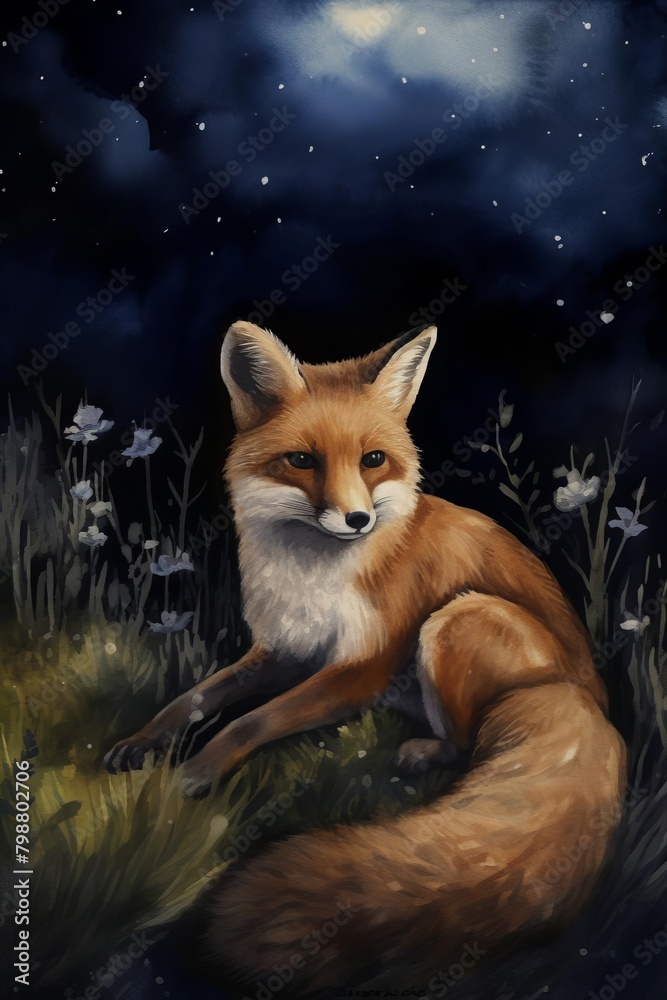 Obraz premium nocturnal animals, mysterious nocturnal animals