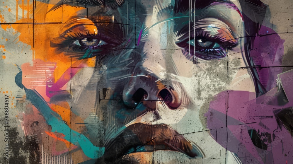 Immerse viewers in the raw energy of street art through a mix of watercolor textures and digital CG 3D effects Enhance the wide-angle view with subtle nuances that unveil the deeper stories behind eac
