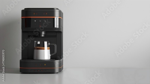  An innovative smart coffee maker featuring WiFi connectivity, voice command activation, and personalized brewing profiles, offering convenience.