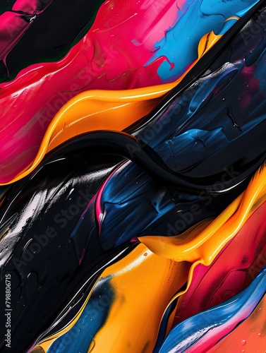 abstract painting with vibrant colors