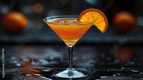 Orange martini, made with orange juice and vodka.