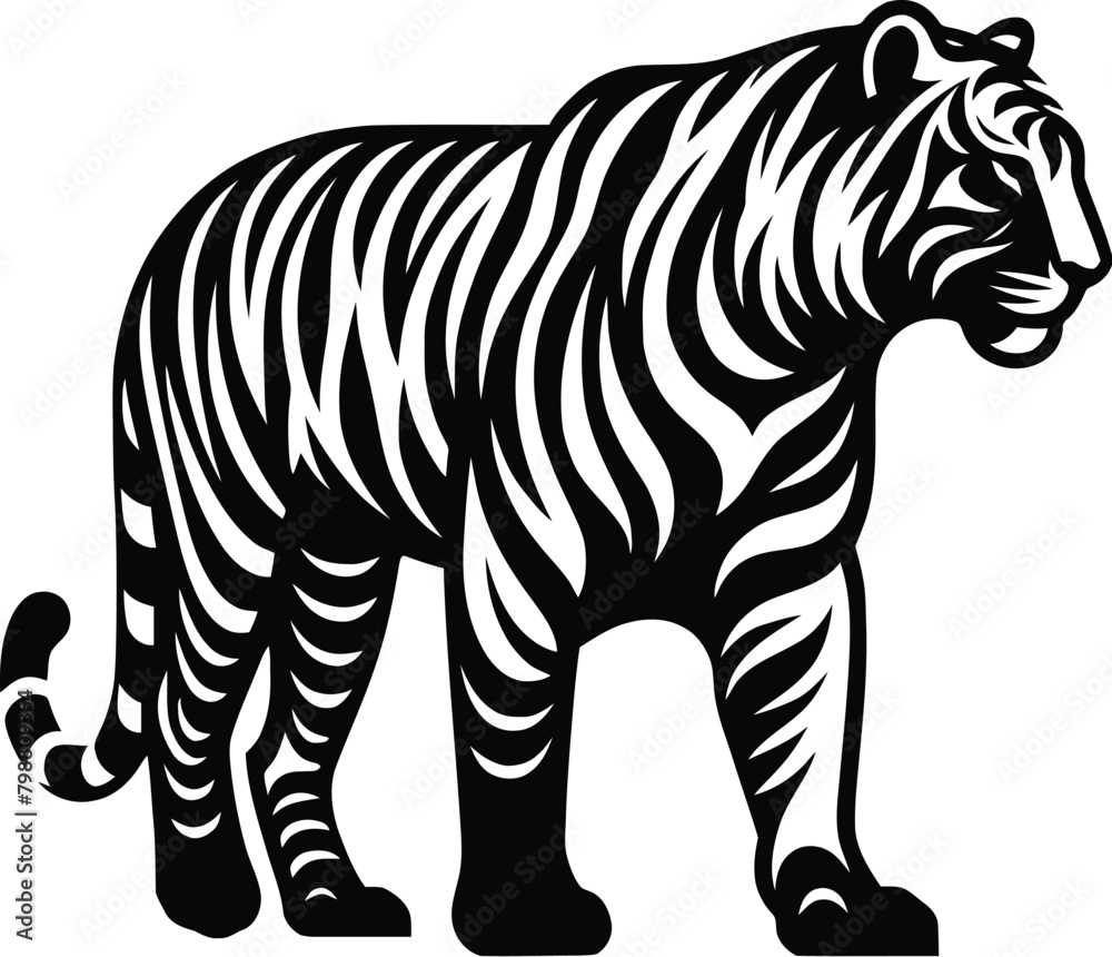tiger silhouette tiger silhouette