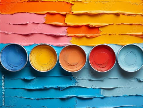 A variety of paint colors can be found in cans, including orange for art, automotive lighting, and wood painting. Tints, shades, and watercolor options available