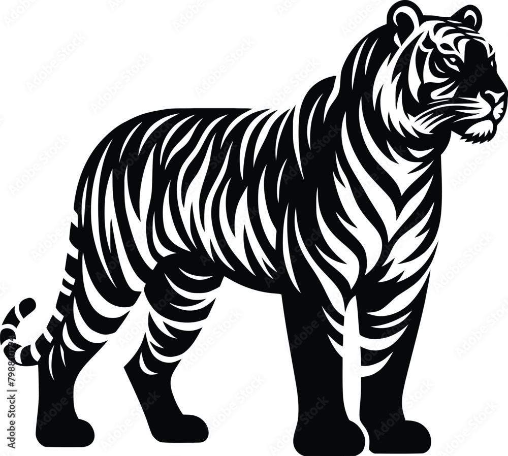 Obraz premium tiger silhouette