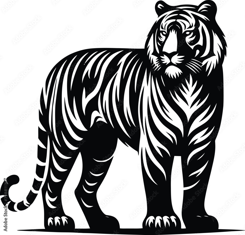 tiger silhouette tiger silhouette