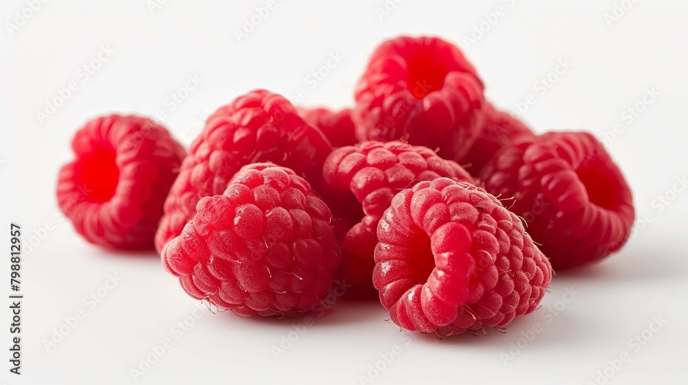 fresh raspberries isolated against background, Generative AI, fresh raspberries isolated against background, Generative AI,