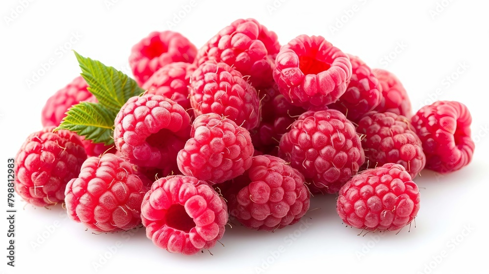 fresh raspberries isolated against background, Generative AI, fresh raspberries isolated against background, Generative AI,
