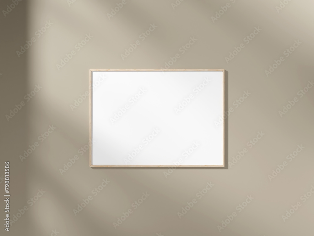 Mockup posters frame on wall in modern interior background. 3D rendering. Mockup posters frame on wall in modern interior background. 3D rendering.