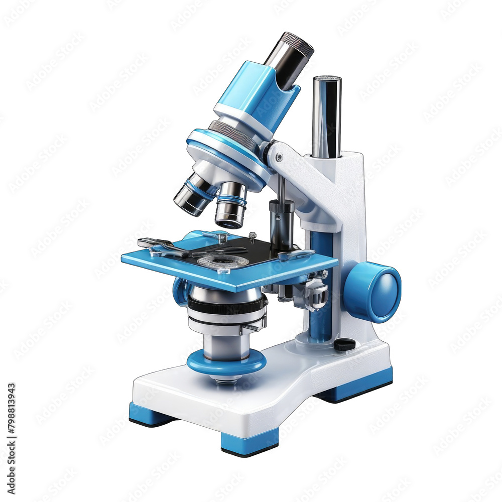 3D Microscope on white background 3D Microscope on white background