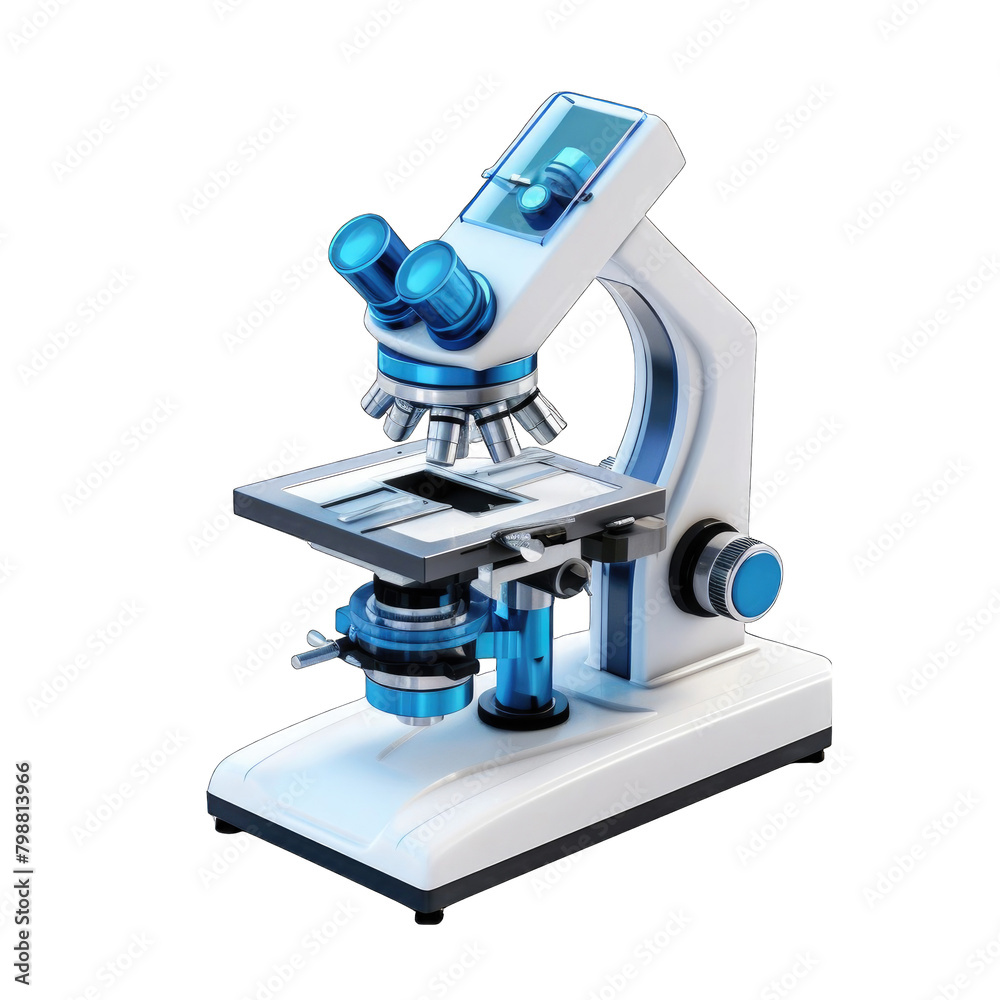 3D Microscope on white background 3D Microscope on white background