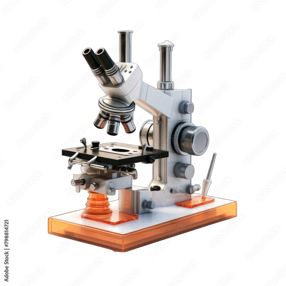 3D Microscope on white background 3D Microscope on white background