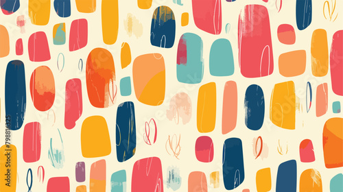 Bright colored seamless pattern with vertical and h