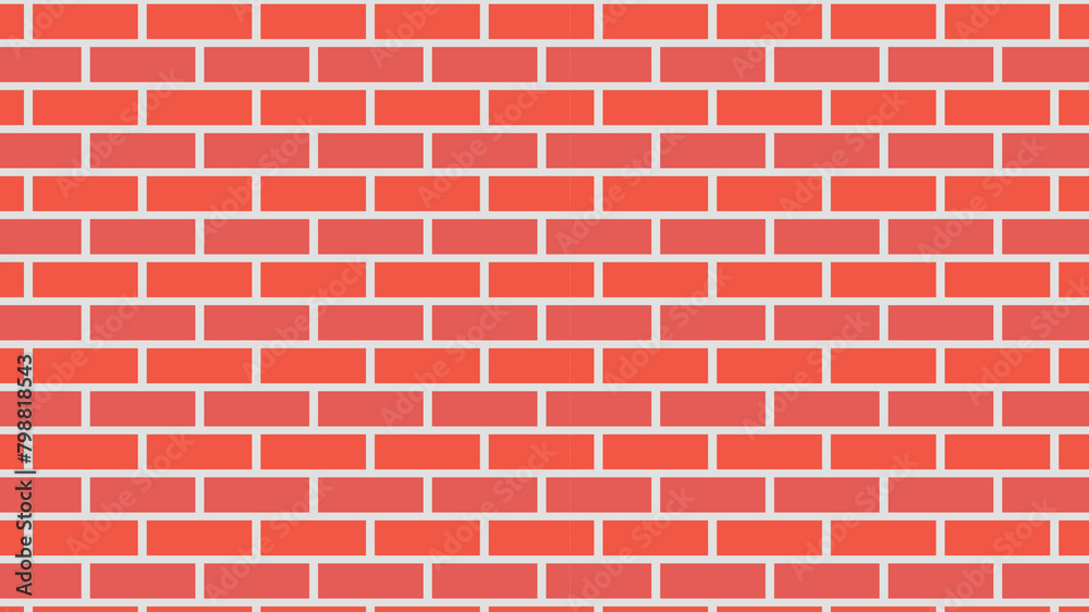 Obraz premium Seamless pattern of red bricks