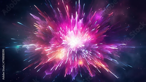 Abstract representation of a supernova explosion UHD WALLPAPER