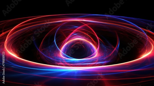 Abstract Round Plasma Beams Shockwave in Space UHD WALLPAPER