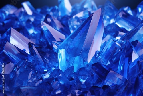 Crystals of blue vitriol - Copper sulfate photo