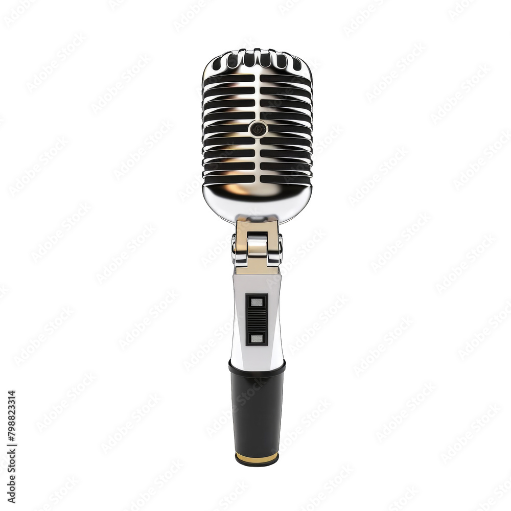 Fototapeta premium 3D Microphone on white background