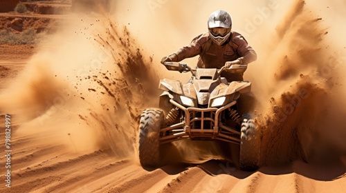 Adventure motorcycle in the desert UHD WALLPAPER