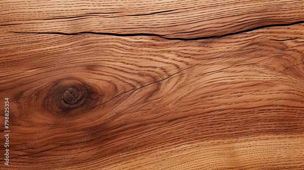 Fototapeta premium Uninterrupted Grain of Super Long Walnut Wood Planks