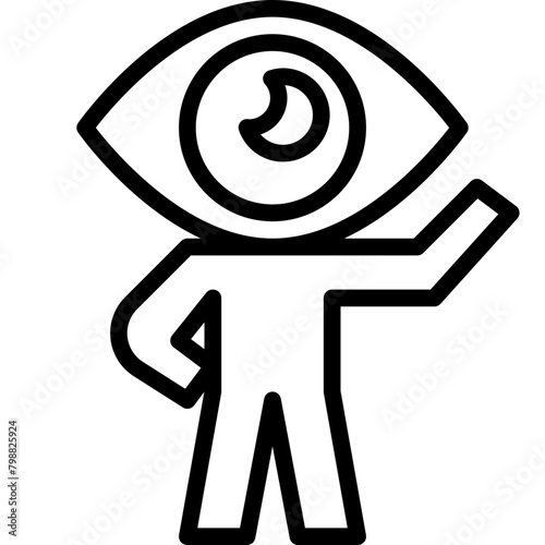 viewer modern line style icon