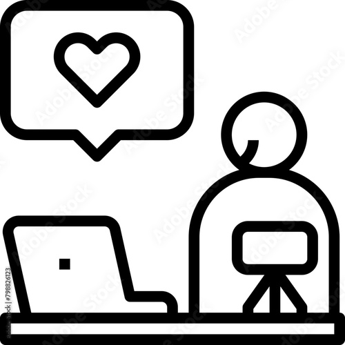 creator modern line style icon