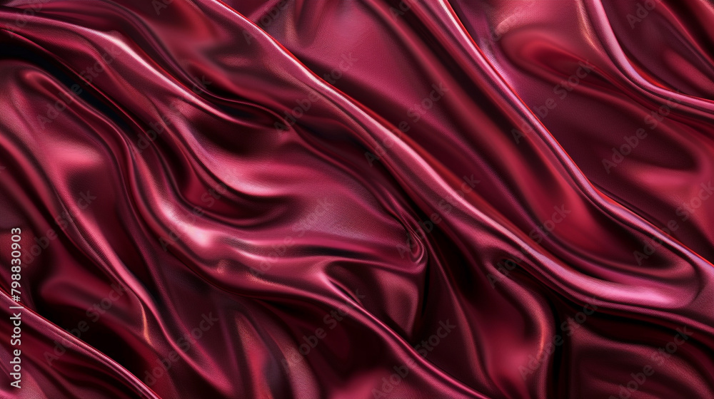 Obraz premium Flowing Silky Background in Rich Burgundy